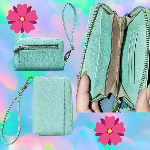 Handbags - Light turquoise wristlet